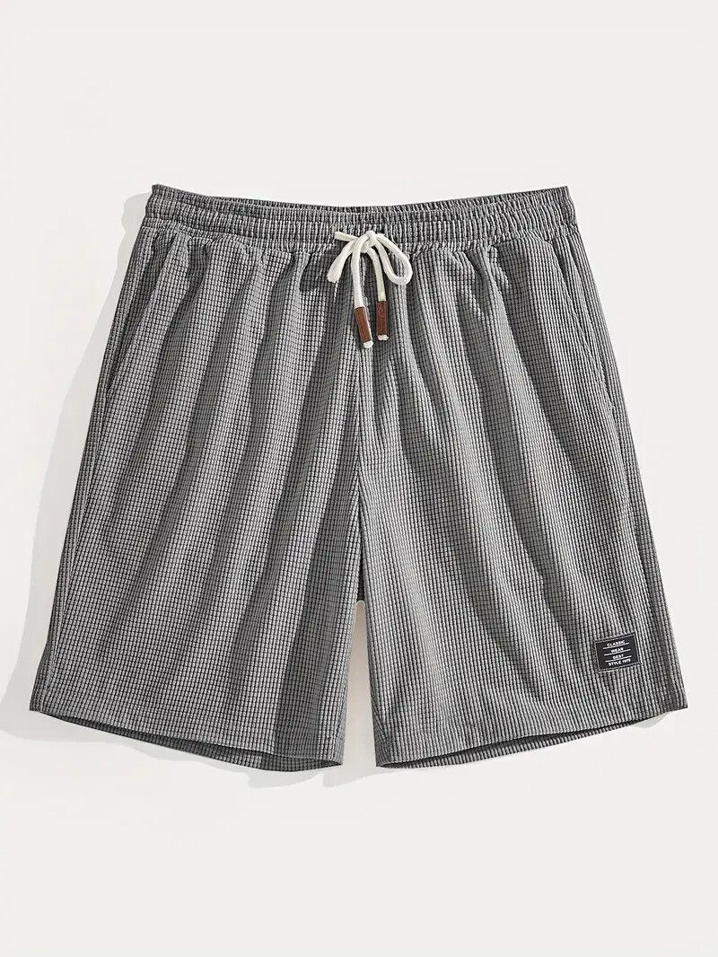 FABRIPPLE Men's Light Grey Casual Lounge Shorts - Image 3